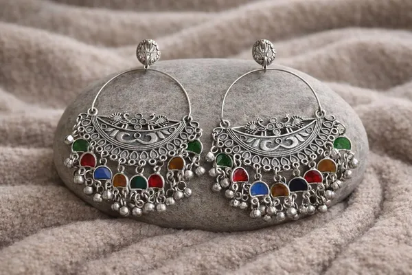 Oxidised_Silver_Chandbali_Earrings