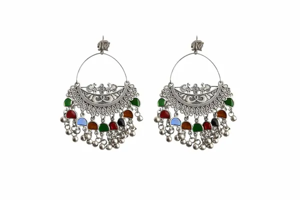 Oxidised_Silver_Chandbali_Earrings