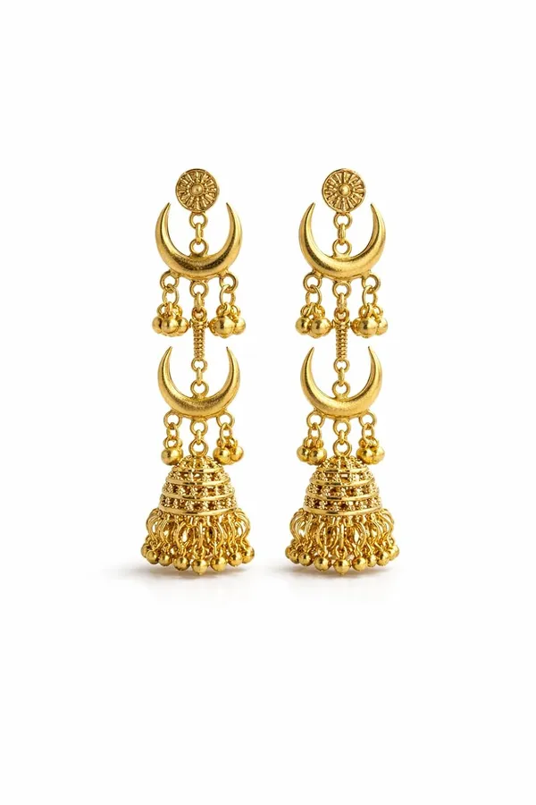 Crescent_Moon_Jhumka_Earrings_With_Ghungroo