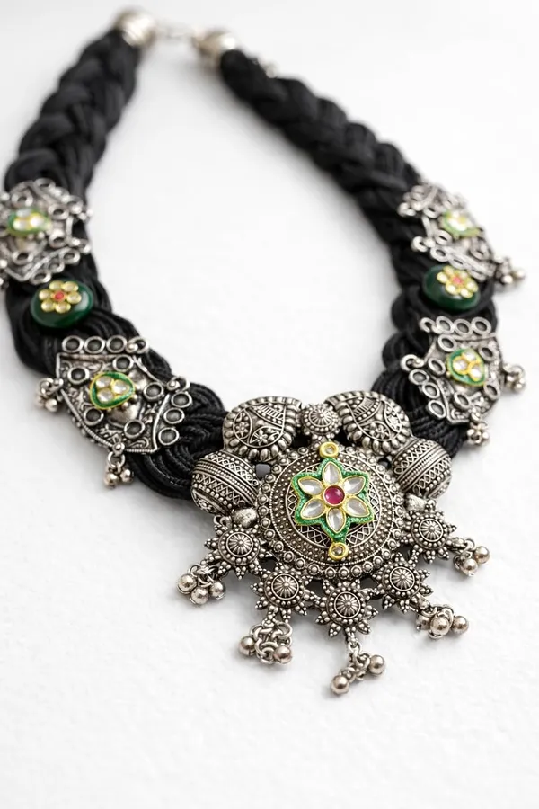 Jute_Necklace_With_Metal_Motifs