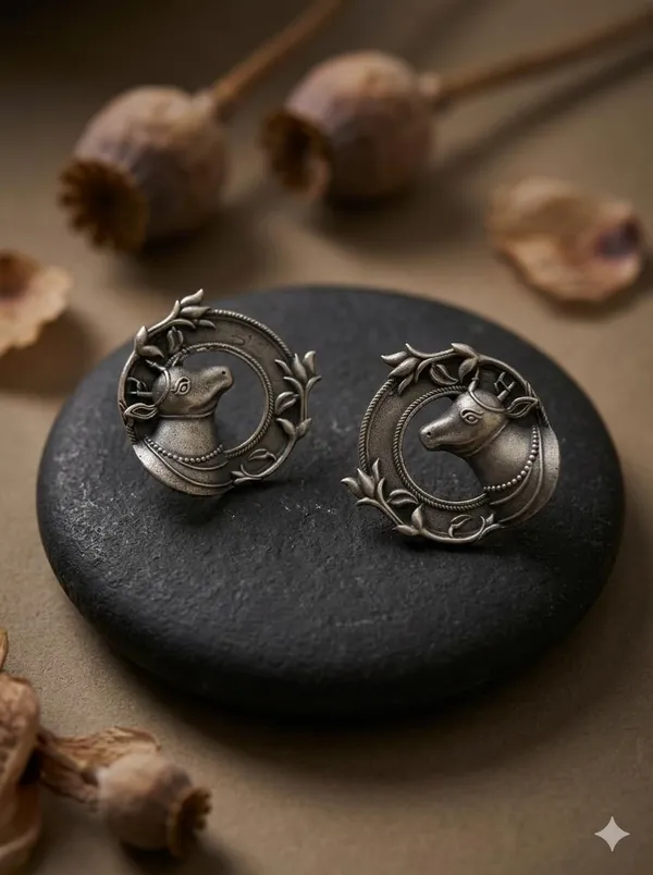 Brass_Stud_Earrings_For_Women
