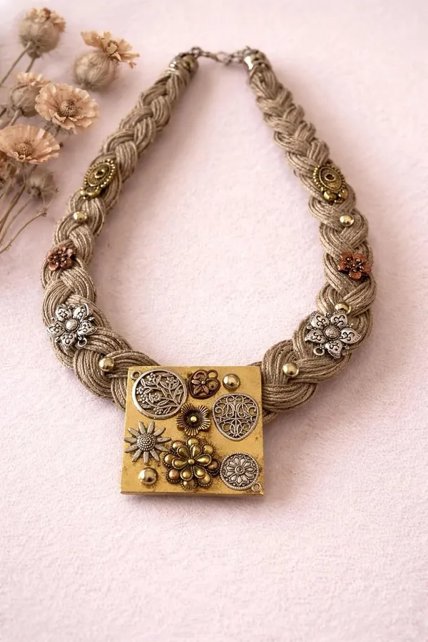 Jute_Necklace_With_Metal_Motifs