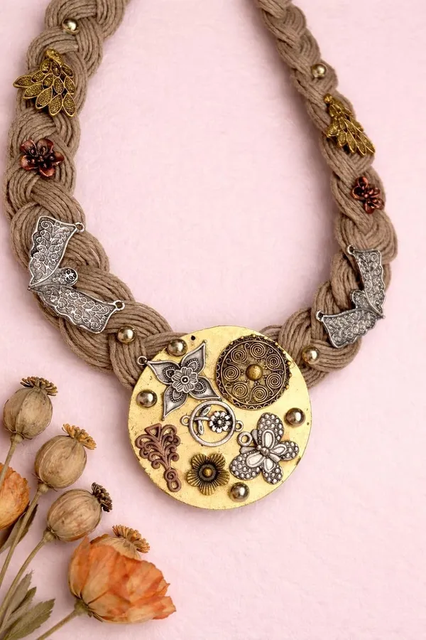 Jute_Necklace_With_Metal_Motifs