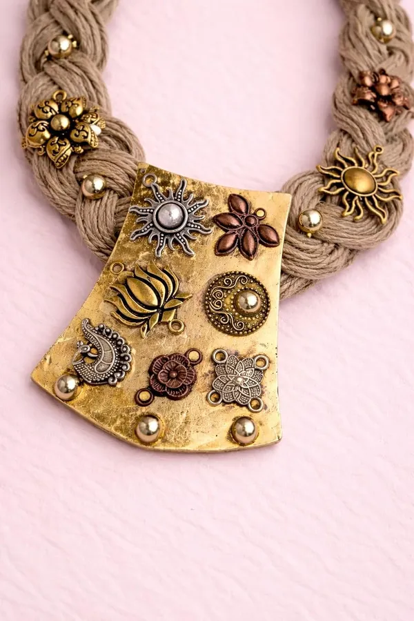 Jute_Necklace_With_Metal_Motifs