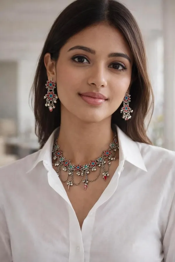 Oxidised_Necklace_Set_With_Earrings