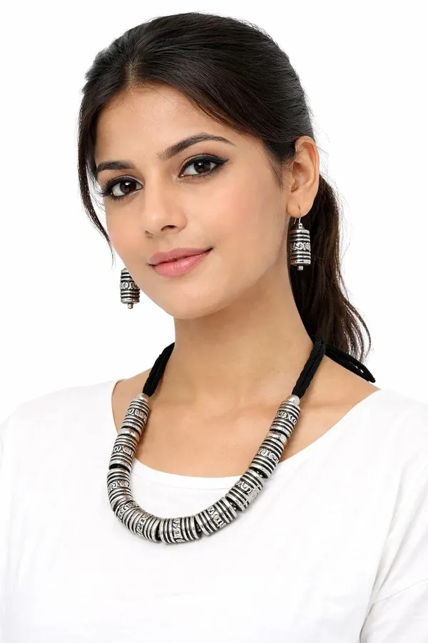 Oxidised_Necklace_Set_With_Earrings