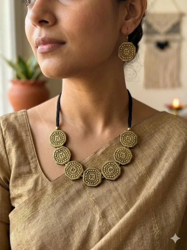 Choker_Necklace_Set_With_Earrings