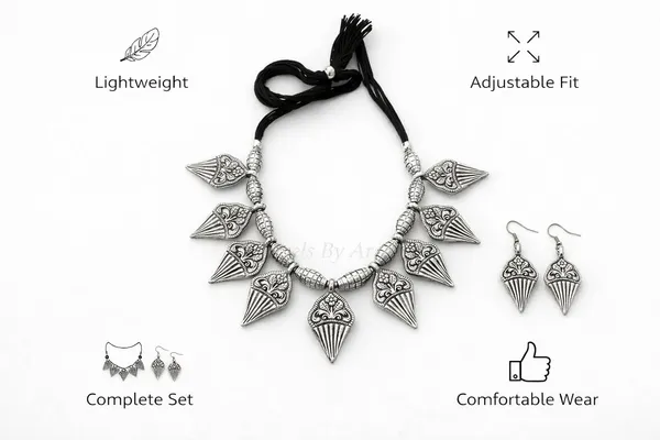 Oxidised_Statement_Necklace_Set_With_Earrings