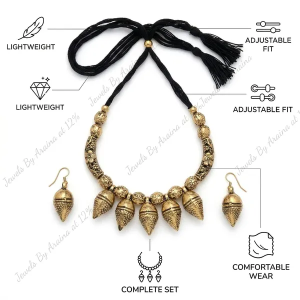 Oxidised_Tribal_Bell_Necklace_Set_With_Earrings