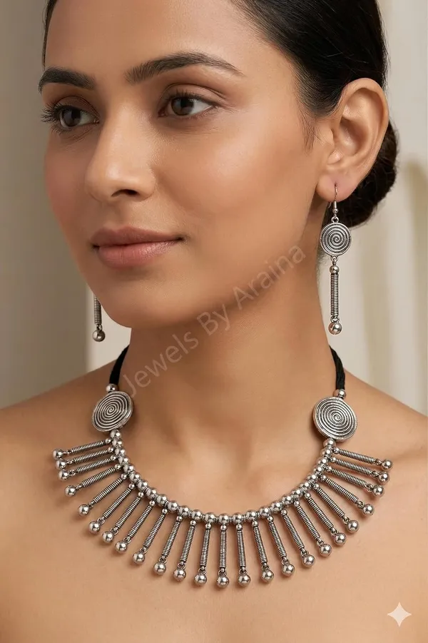 Oxidised_Tribal_Necklace_Set_With_Earrings_End