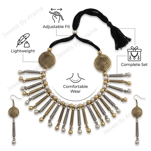 Oxidised_Tribal_Necklace_Set_With_Earrings