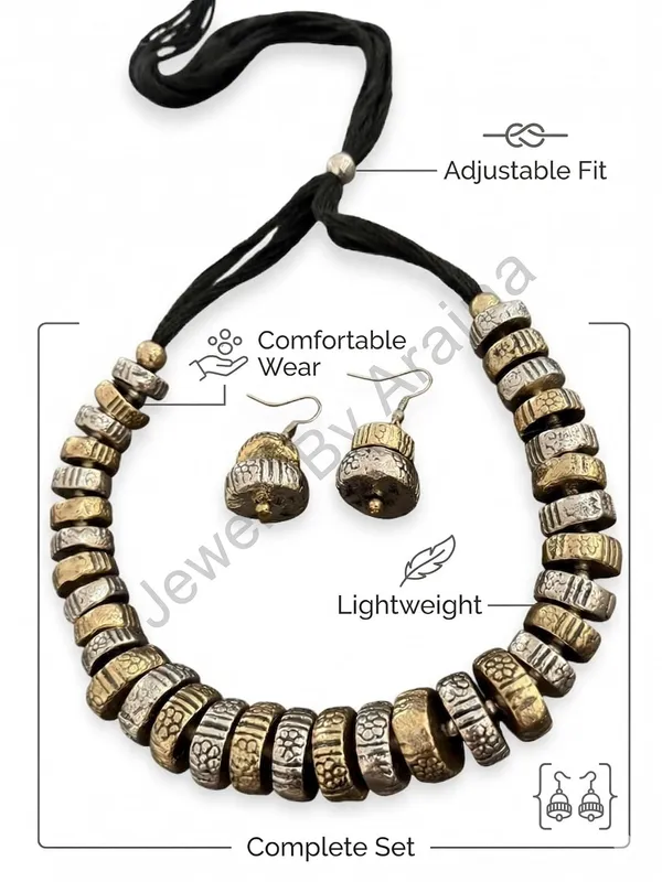 Oxidised_Tribal_Coin_Necklace_Set_With_Earrings