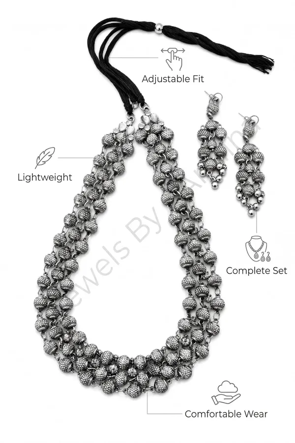 Oxidised_Necklace_Set_With_Earrings