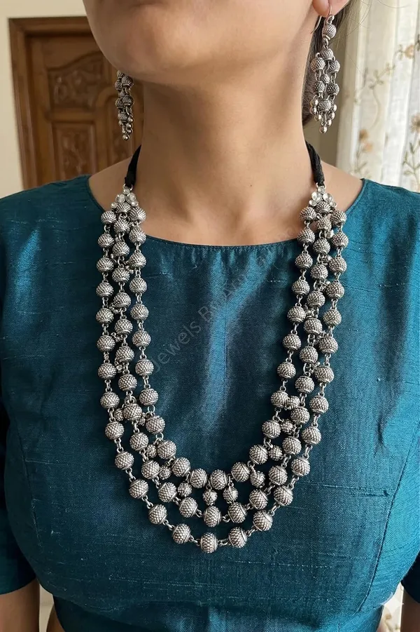 Oxidised_Necklace_Set_With_Earrings