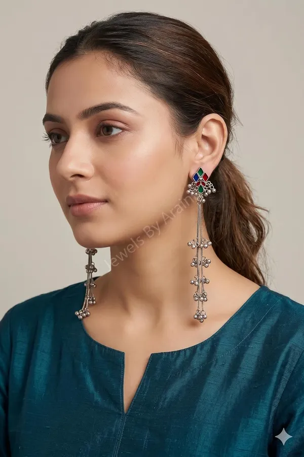 Kashmiri_Ghungroo_Chain_Earrings