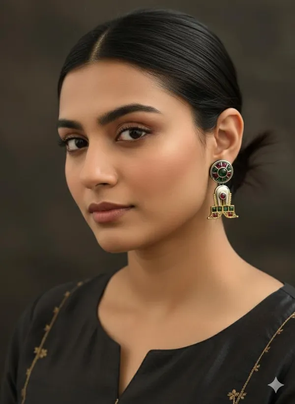 Brass_Stone_Earrings