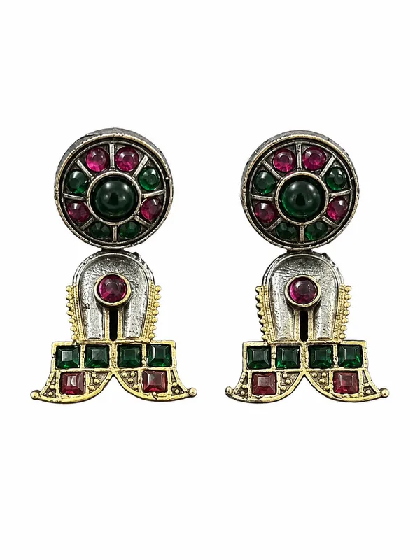 Brass_Stone_Earrings