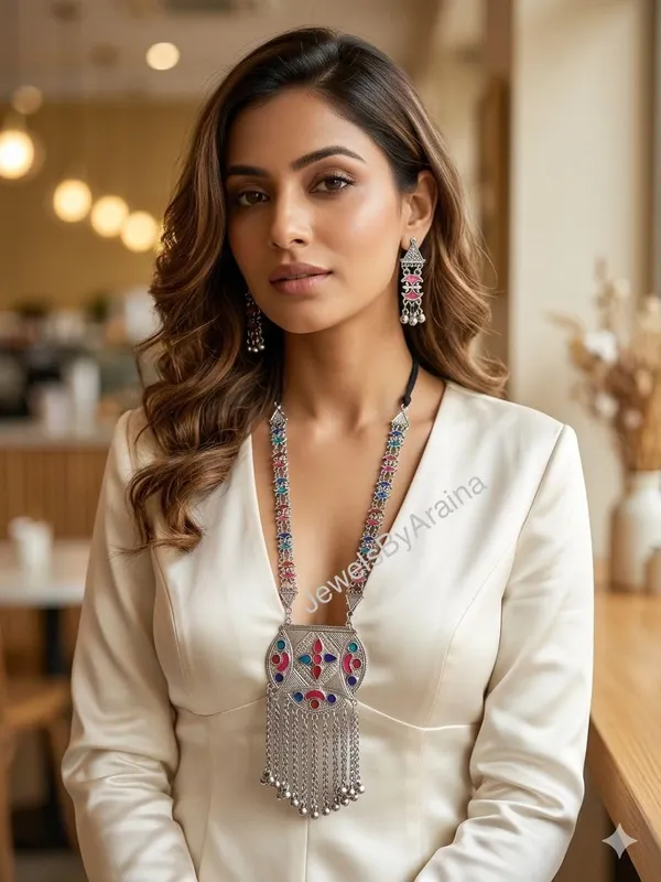 Oxidised_Necklace_Set_With_Earrings