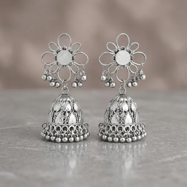 Oxidised_Silver_Tone_Jhumka_Earrings