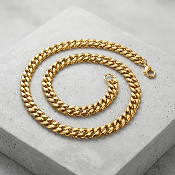 Gold_Stainless_Steel_Cuban_Chain_Necklace_For_Men