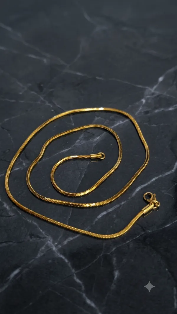 Gold_Stainless_Steel_Snake_Chain_Lobster_Clasp_Necklace_For_Unisex