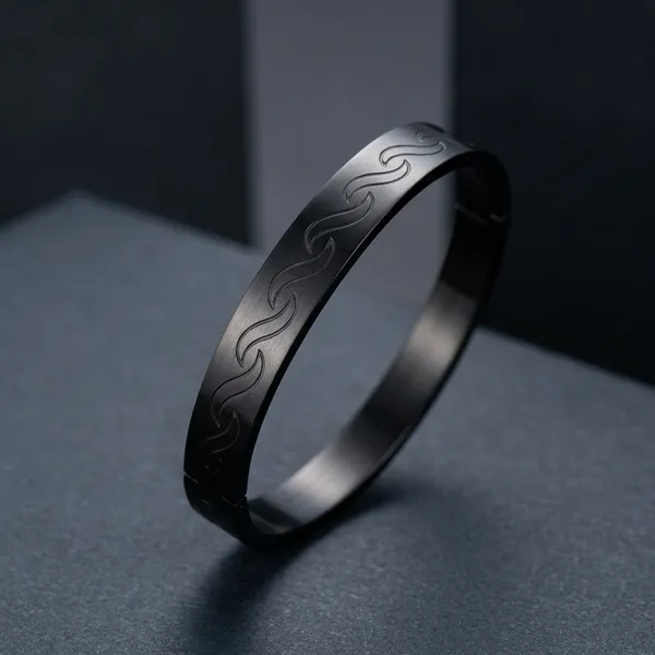 Black_Stainless_Steel_Motivational_Wristband_Bracelet_For_Men