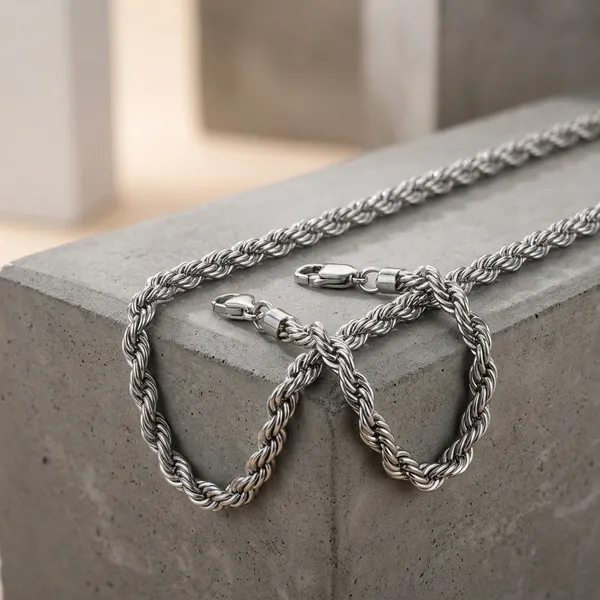 Silver_Stainless_Steel_Rope_Chain_Necklace_For_Unisex