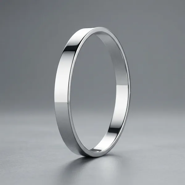Silver_Stainless_Steel_Slim_Polished_Bangle_Bracelet_For_Men