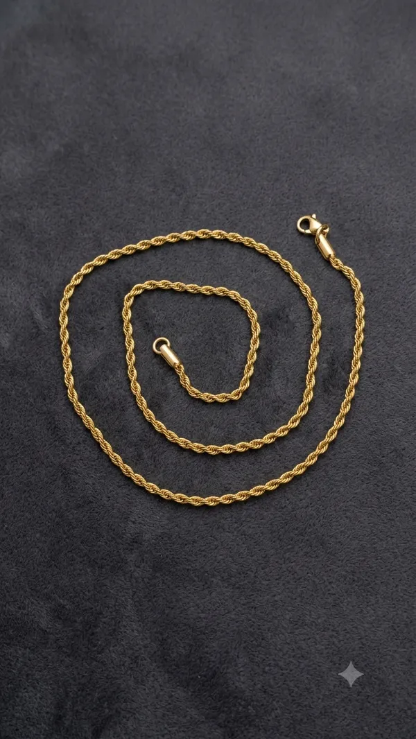 Gold_Stainless_Steel_Rope_Chain_Necklace_For_Unisex