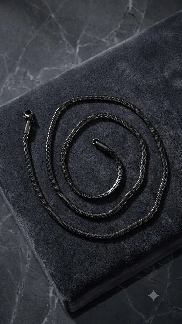 Black_Stainless_Steel_Adjustable_Cord_Necklace_For_Unisex