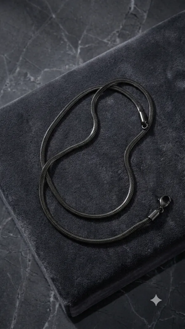 Black_Stainless_Steel_Adjustable_Cord_Necklace_For_Unisex