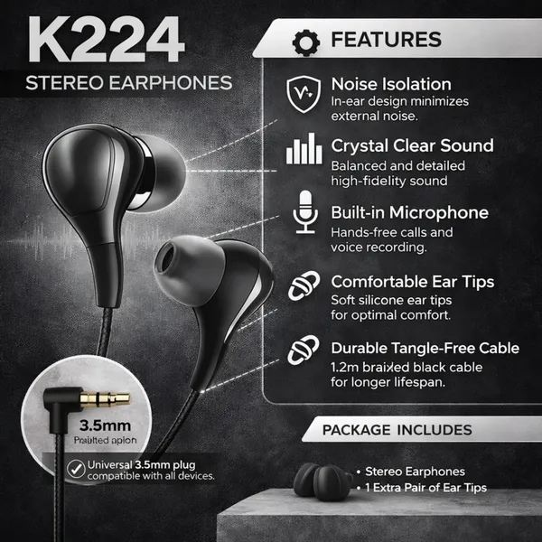 Arishacreative_Kdm_K_224_Wired_Black,_In_The_Ear_Pack_Of_2