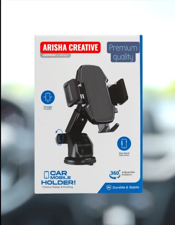 ArishaCreative_Car_Mobile_Holder_for_Dashboard,_Windshield_(Black)