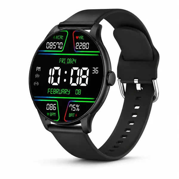 Laxasfit_Active_2_Smartwatch_for_Men_&_Women_with_1.39”_HD_Round_Display,_Bluetooth_Calling,_Heart_Rate_&_SPO₂_Monitor,_100+_Sports_Modes,_IP67,_Long_Battery_Life_for_Android_&_iOS_(Grey)