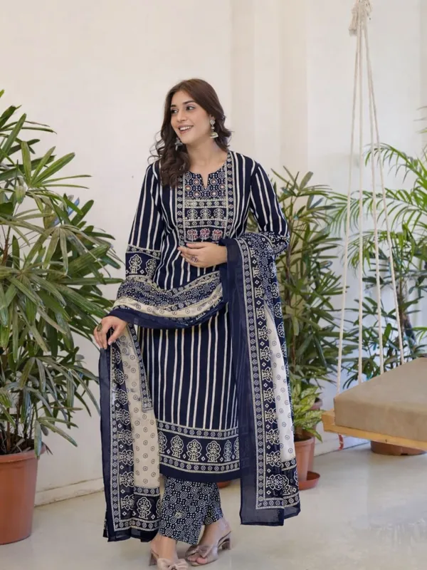 Blue_&_Ivory_Printed_Cotton_Kurta_Set_with_Dupatta_for_Women