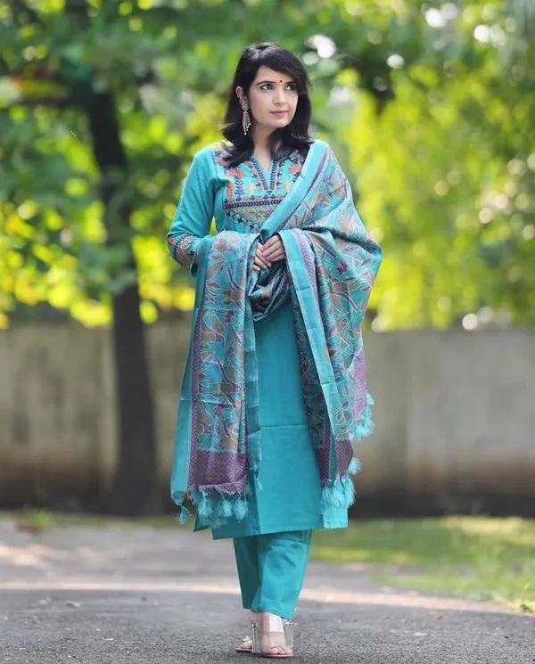 Turquoise_Blue_Jaipuri_Embroidered_Cotton_Suit_Set_With_Printed_Dupatta_Elegant_Ethnic_Wear_For_Women
