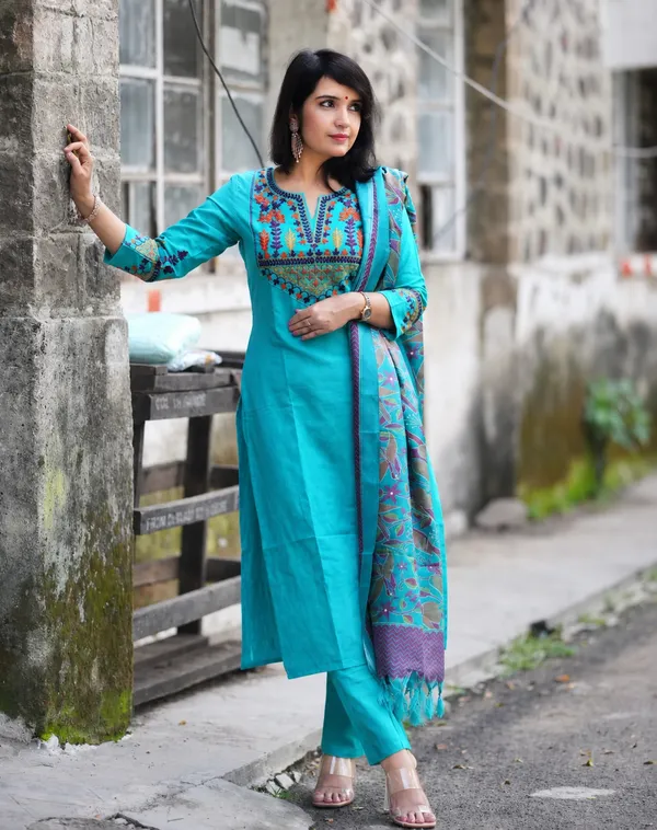 Turquoise_Blue_Jaipuri_Embroidered_Cotton_Suit_Set_With_Printed_Dupatta_Elegant_Ethnic_Wear_For_Women