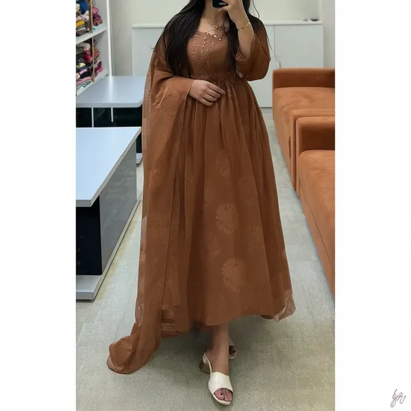 Beige_Cotton_Printed_Anarkali_With_Attached_Jacket_Detailing_With_Pants_And_Dupatta