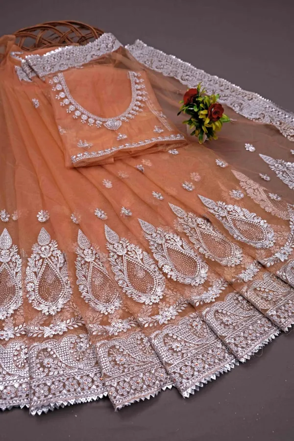 Orange_Heavy_Gold_Butterfly_Net_Premium_Saree_For_Women