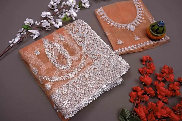 Orange_Heavy_Gold_Butterfly_Net_Premium_Saree_For_Women