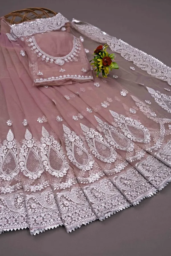 Pastel_Brown_Heavy_Gold_Butterfly_Net_Premium_Saree_For_Women