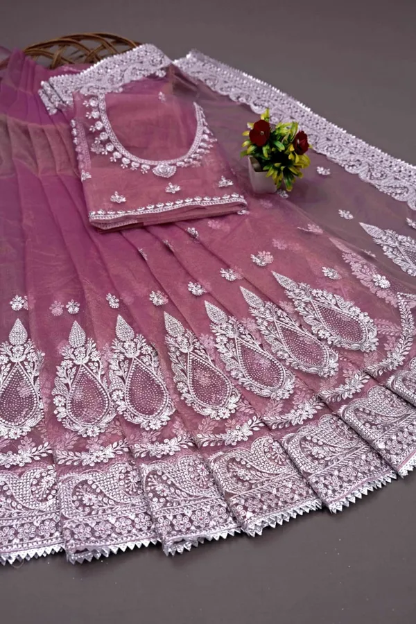 Pink_Heavy_Gold_Butterfly_Net_Premium_Saree_For_Women