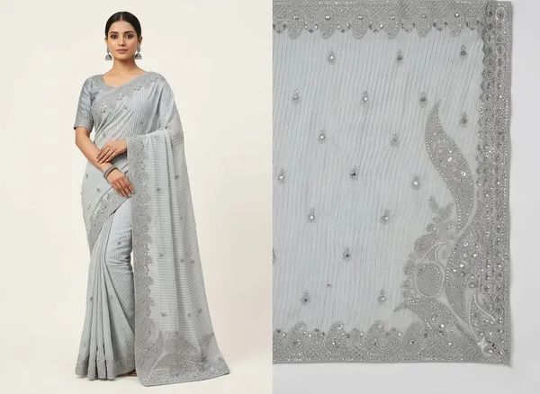 Light_Grey_Georgette_Crash_Premium_Saree_For_Women