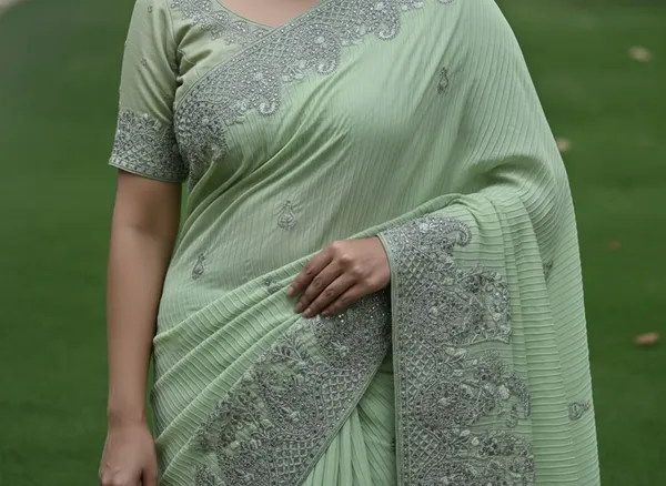 Pista_Green_Georgette_Crash_Premium_Saree_For_Women