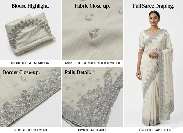 White_Georgette_Crash_Premium_Saree_For_Women