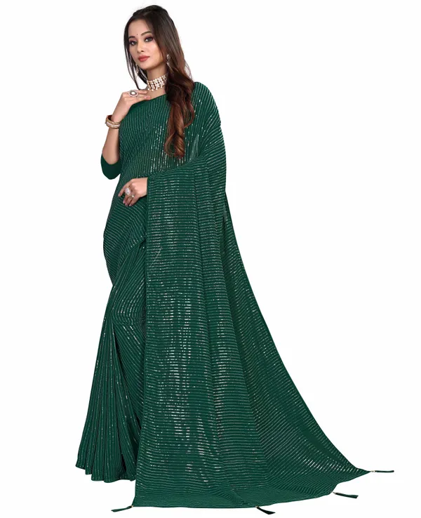 Green_Georgette_Premium_Saree_For_Women