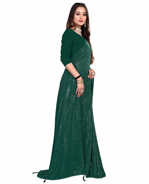 Green_Georgette_Premium_Saree_For_Women