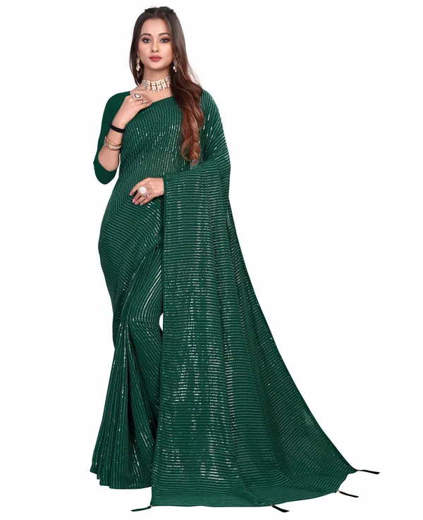 Green_Georgette_Premium_Saree_For_Women