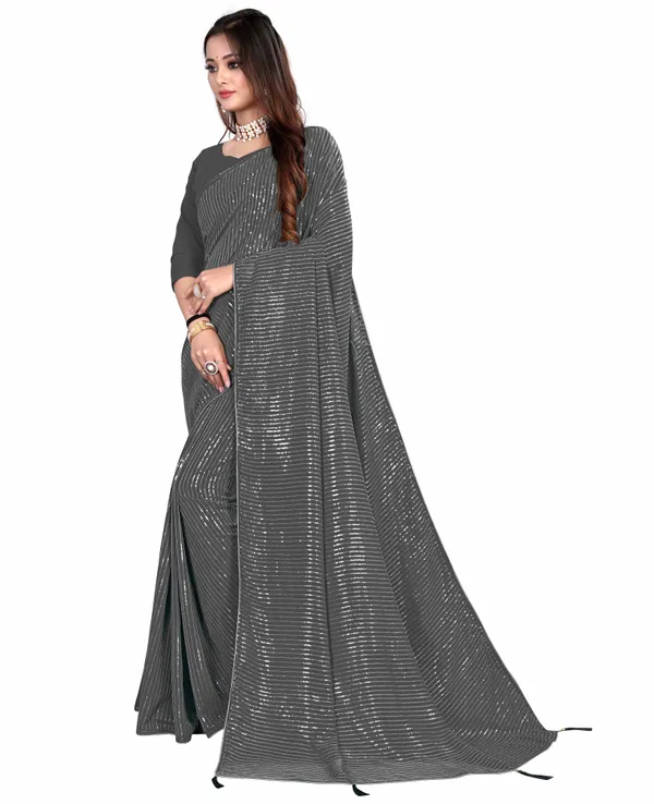 Grey_Georgette_Premium_Saree_For_Women
