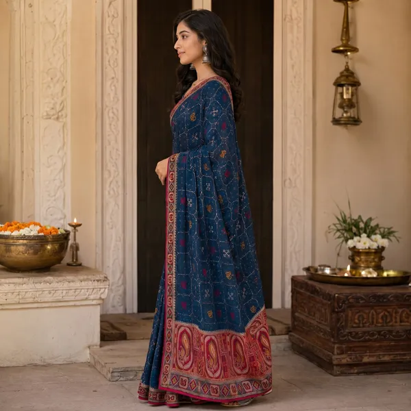 Mor_Peach_Fandy_Chiffon_Satin_Premium_Saree_For_Women